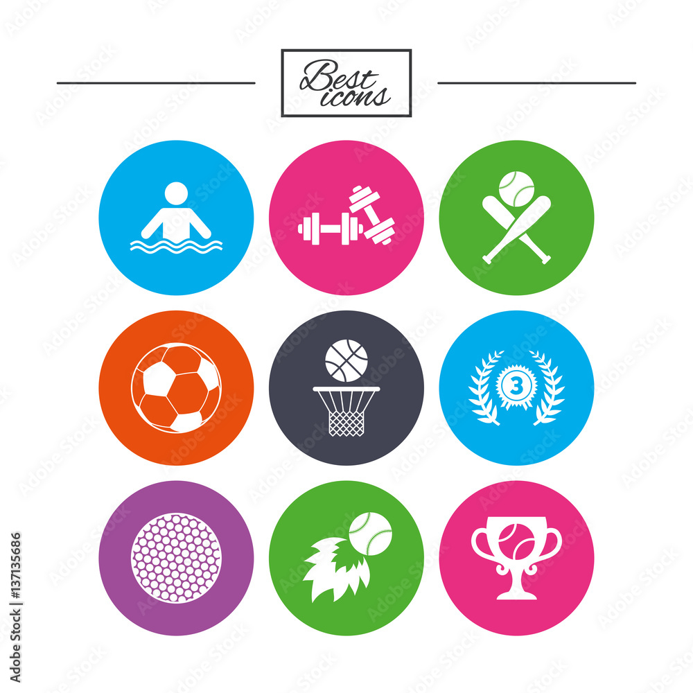 Sport games, fitness icon. Football, basketball. Sport games, fitness icon. Football, basketball.