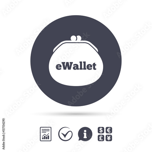eWallet sign icon. Electronic wallet symbol.