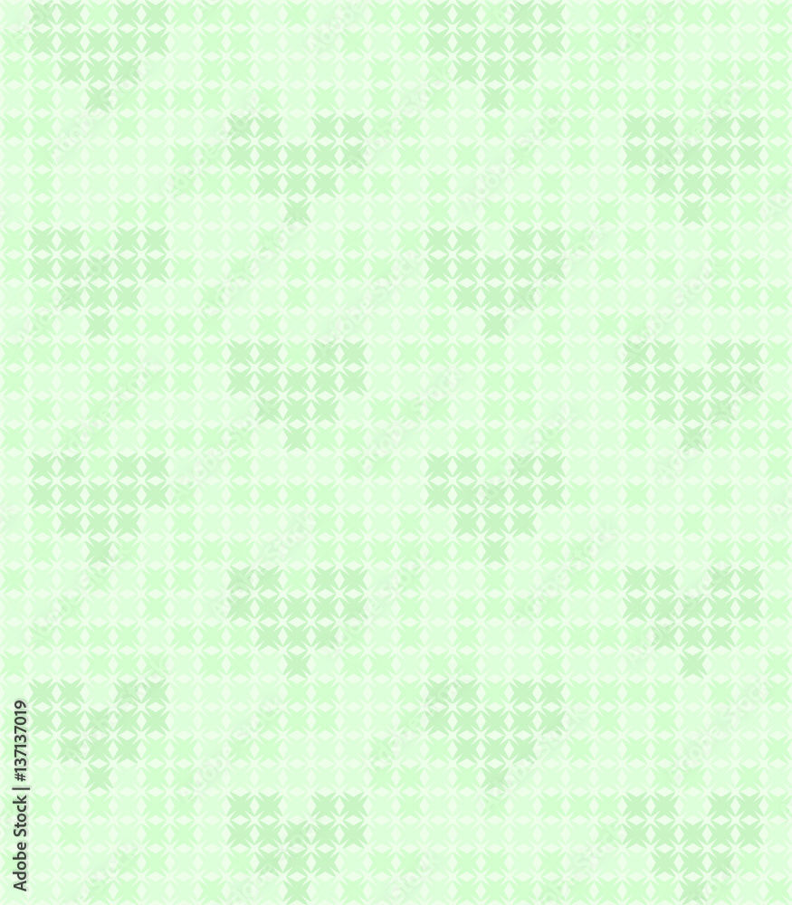 Green heart pattern. Seamless vector