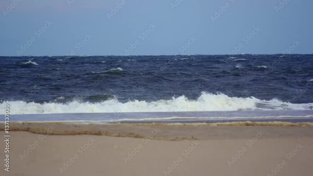 Waves crashing on the beach in Cape May, New Jersey Waves crashing on the beach in Cape May, New Jersey