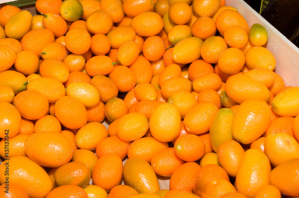 Dozens of oranges piled up in a heap, Novi Sad, Serbia