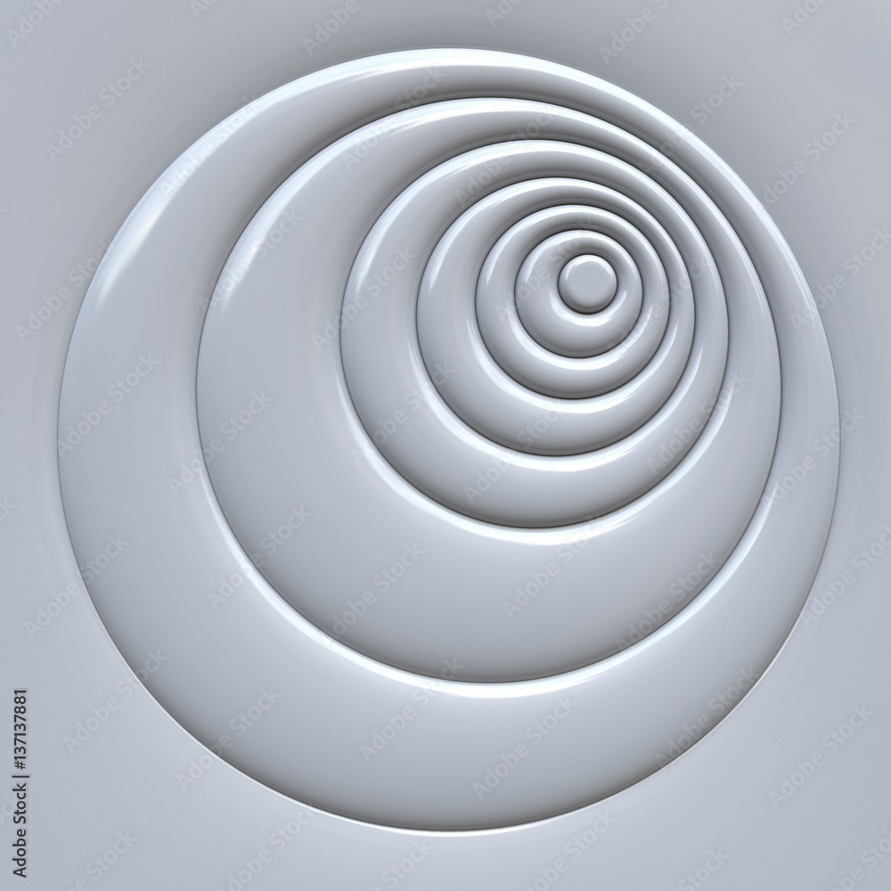 Abstract wall panelll volume circle 3d illustration Abstract wall panelll volume circle 3d illustration