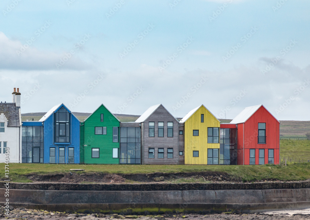 Colored Houses at John o' Groats Colored Houses at John o' Groats