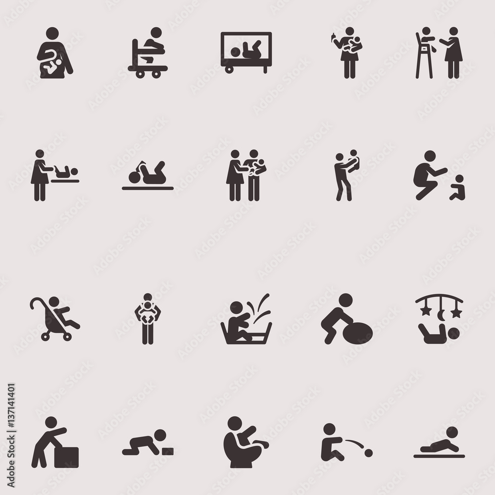 Vector stick figure baby Vector stick figure baby