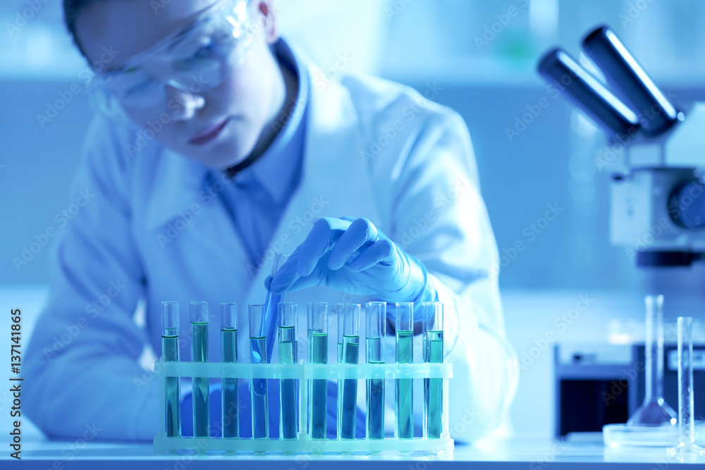Scientist working at laboratory Scientist working at laboratory
