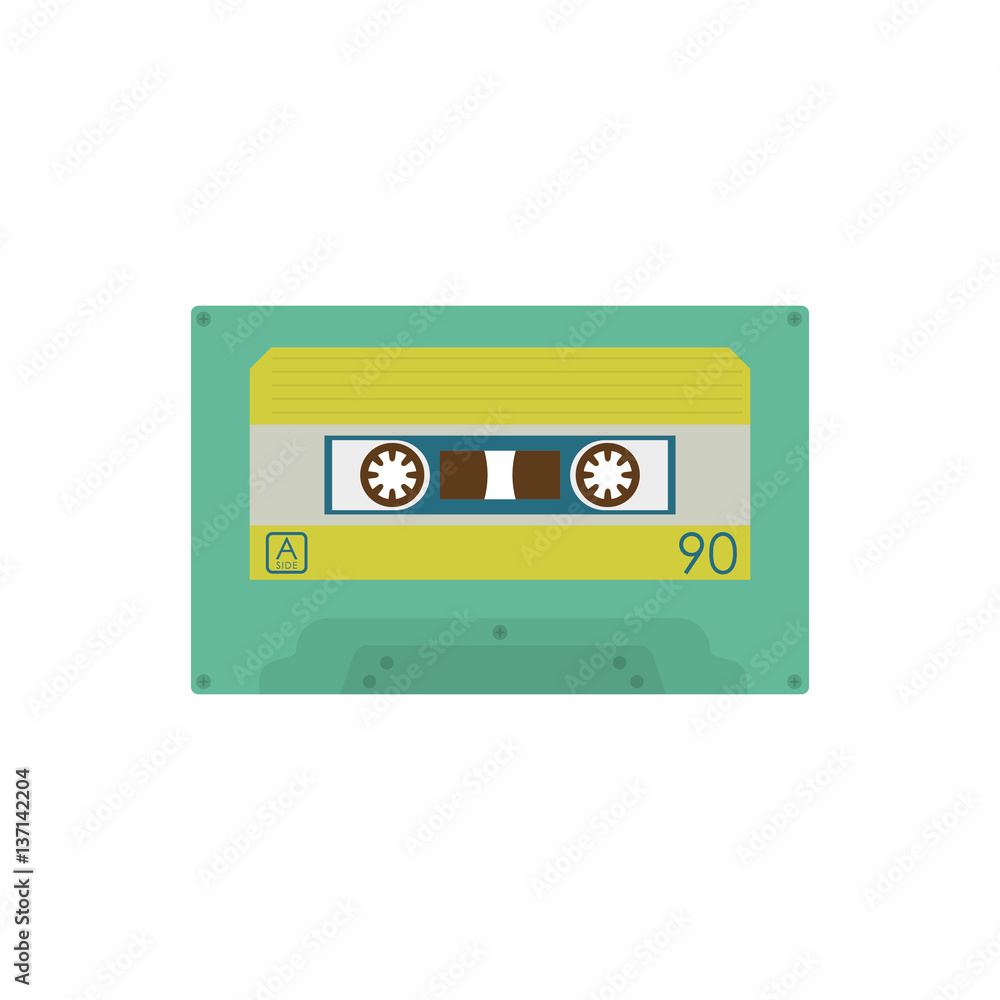 Cassette music device icon vector illustration graphic design