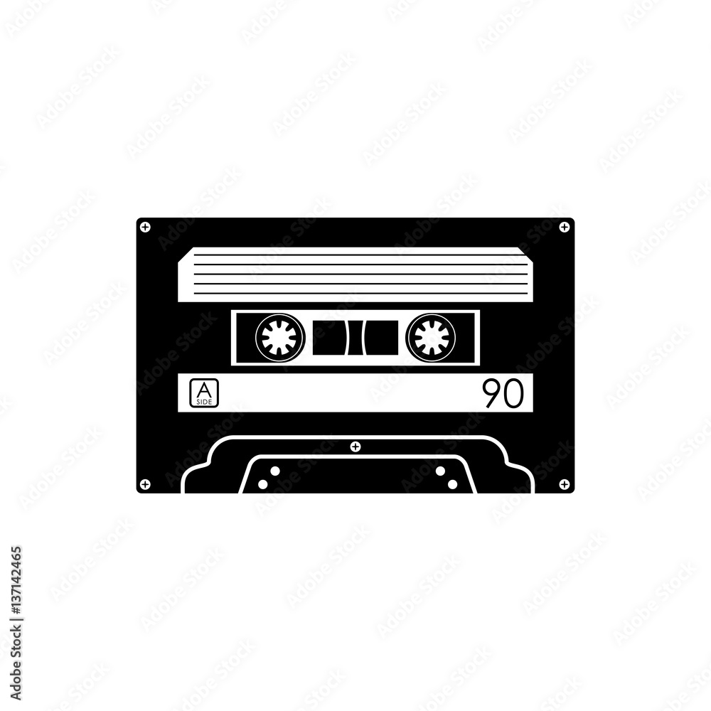 Cassette music device icon vector illustration graphic design Cassette music device icon vector illustration graphic design