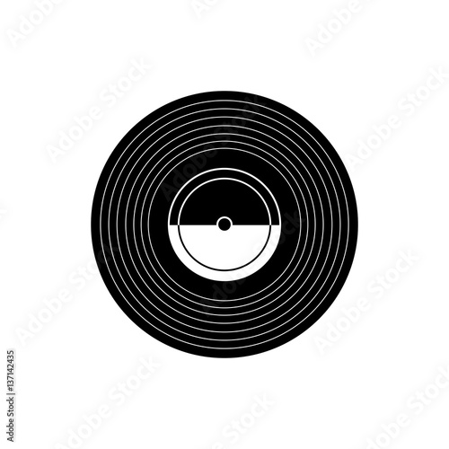 Vintage vinyl music icon vector illustration graphic design