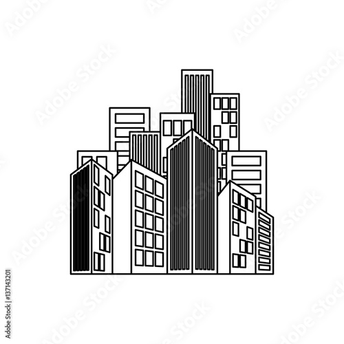 city buildings symbol icon vector illustration graphic design