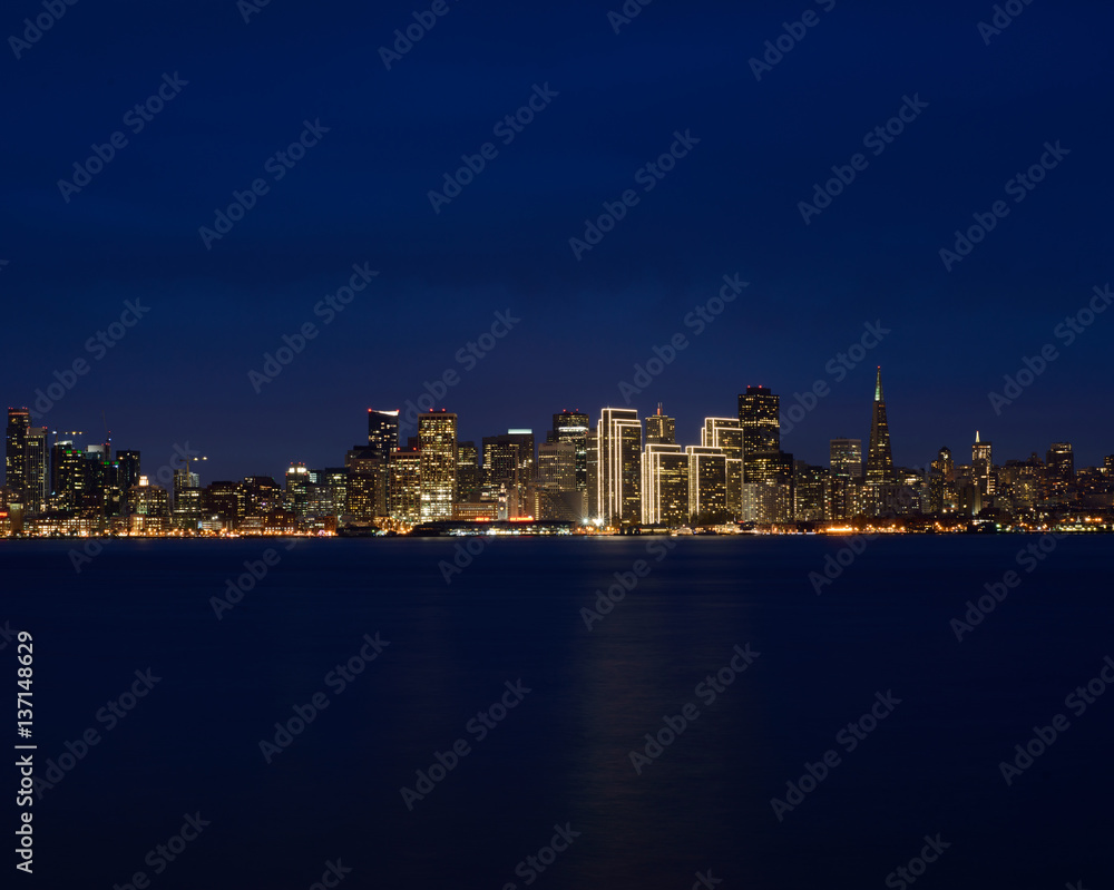 San Francisco City Skyline  at Twilight