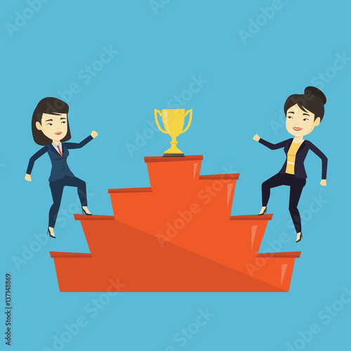 Women competing for the business award.