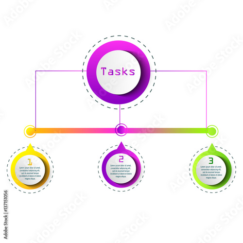 Infographics, conceptual design plan, goals and objectives. Supporting material for business presentations, bright accents in your business.