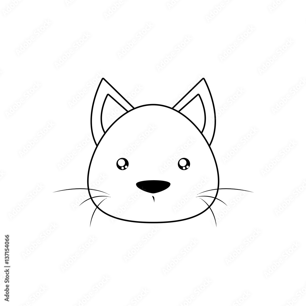 Obraz premium cat Drawing Face