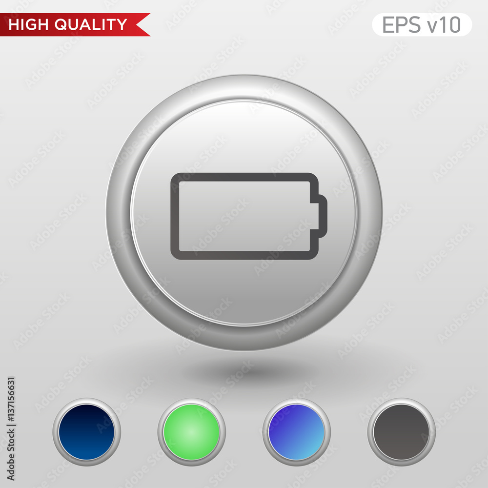 Battery level icon. Button with battery level icon. Modern UI vector. Battery level icon. Button with battery level icon. Modern UI vector.