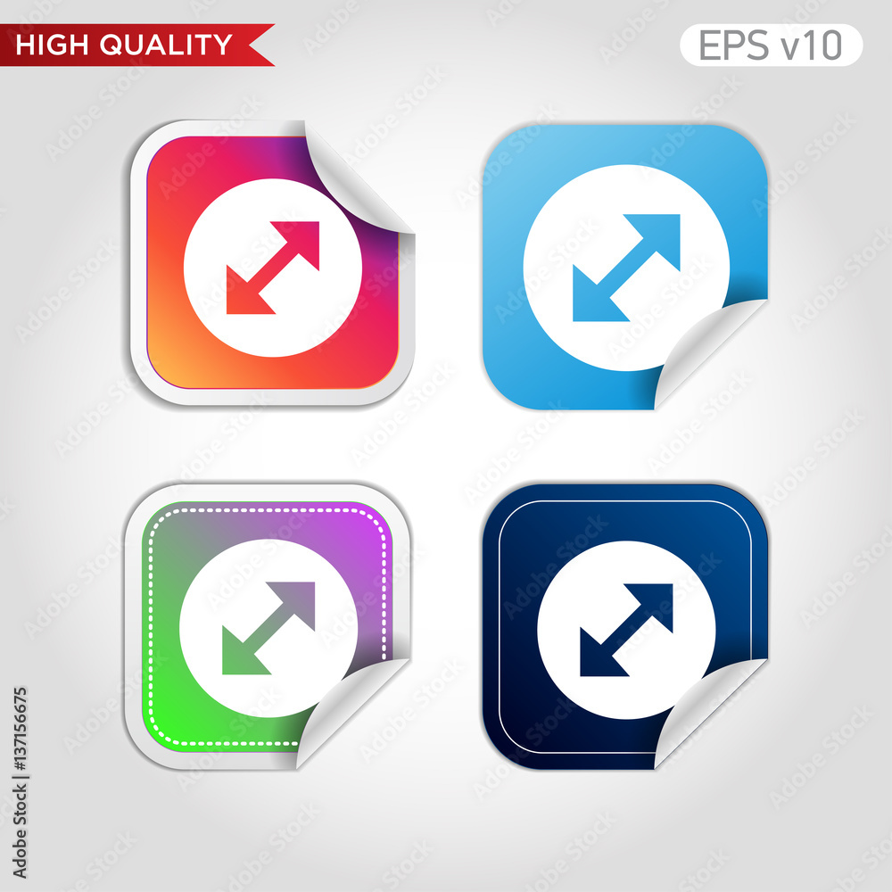 Diagonal arrows icon. Button with arrows icon. Modern UI vector. Diagonal arrows icon. Button with arrows icon. Modern UI vector.