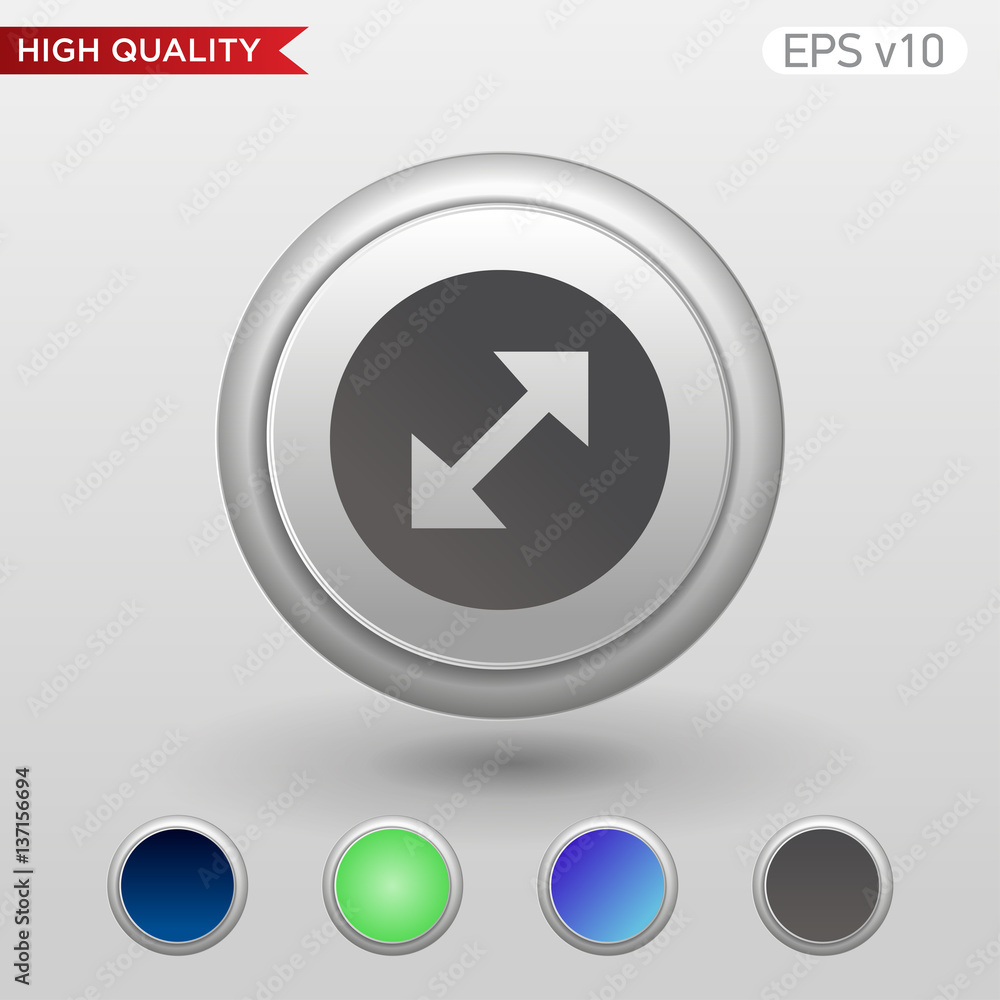 Diagonal arrows icon. Button with arrows icon. Modern UI vector. Diagonal arrows icon. Button with arrows icon. Modern UI vector.
