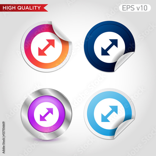 Diagonal arrows icon. Button with arrows icon. Modern UI vector. Free Download Diagonal arrows icon. Button with arrows icon. Modern UI vector. - GFXLoad