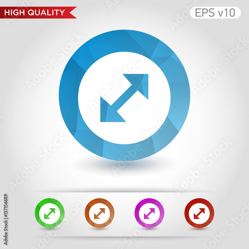 Diagonal arrows icon. Button with arrows icon. Modern UI vector. Free Download Diagonal arrows icon. Button with arrows icon. Modern UI vector. - GFXLoad