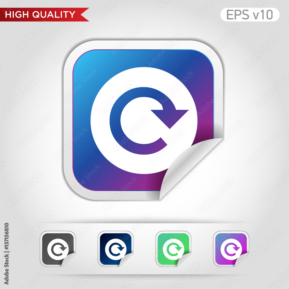 Refresh icon. Button with refresh icon. Modern UI vector. Refresh icon. Button with refresh icon. Modern UI vector.