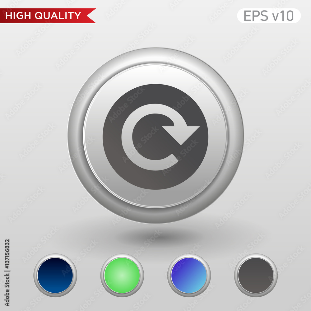 Refresh icon. Button with refresh icon. Modern UI vector. Refresh icon. Button with refresh icon. Modern UI vector.