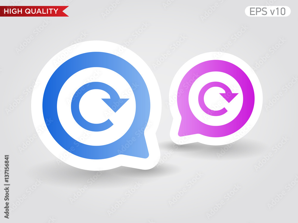 Refresh icon. Button with refresh icon. Modern UI vector. Refresh icon. Button with refresh icon. Modern UI vector.