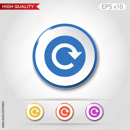 Refresh icon. Button with refresh icon. Modern UI vector.
