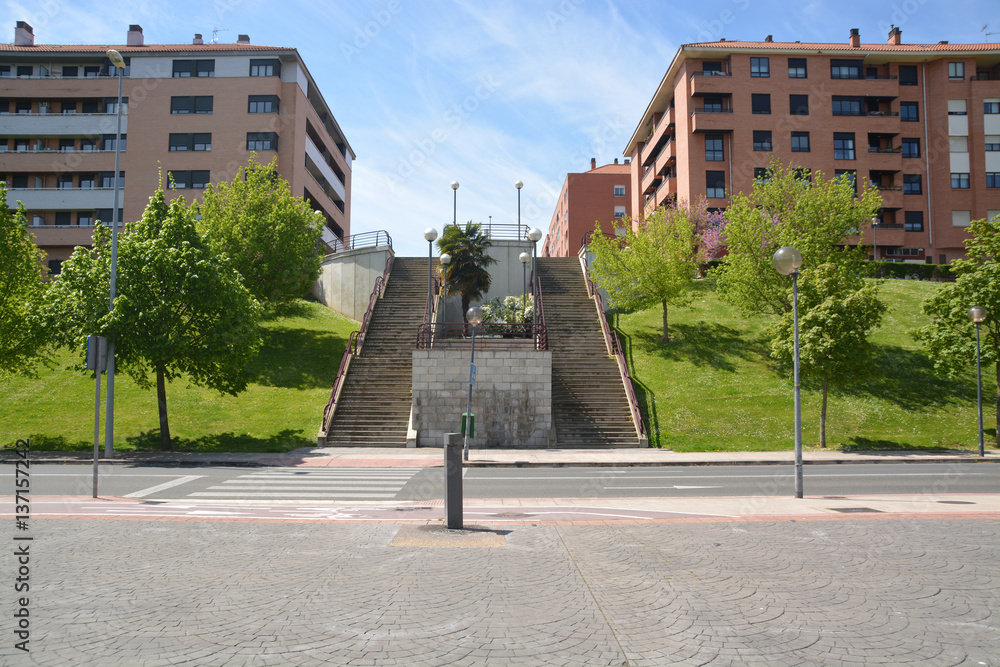 escaleras en las calles de Logroño