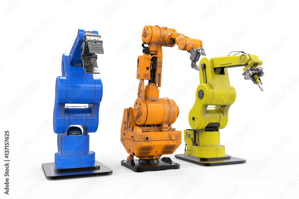 robotic arms in a row robotic arms in a row