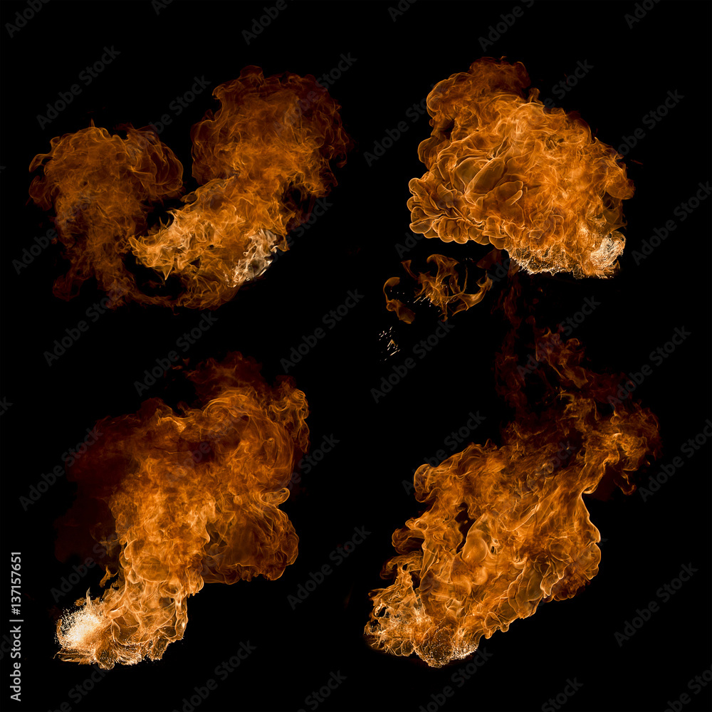 set flame isolated set flame isolated