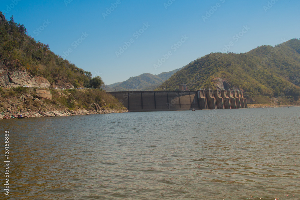 The view from behind Bhumibol Dam in Tak province.