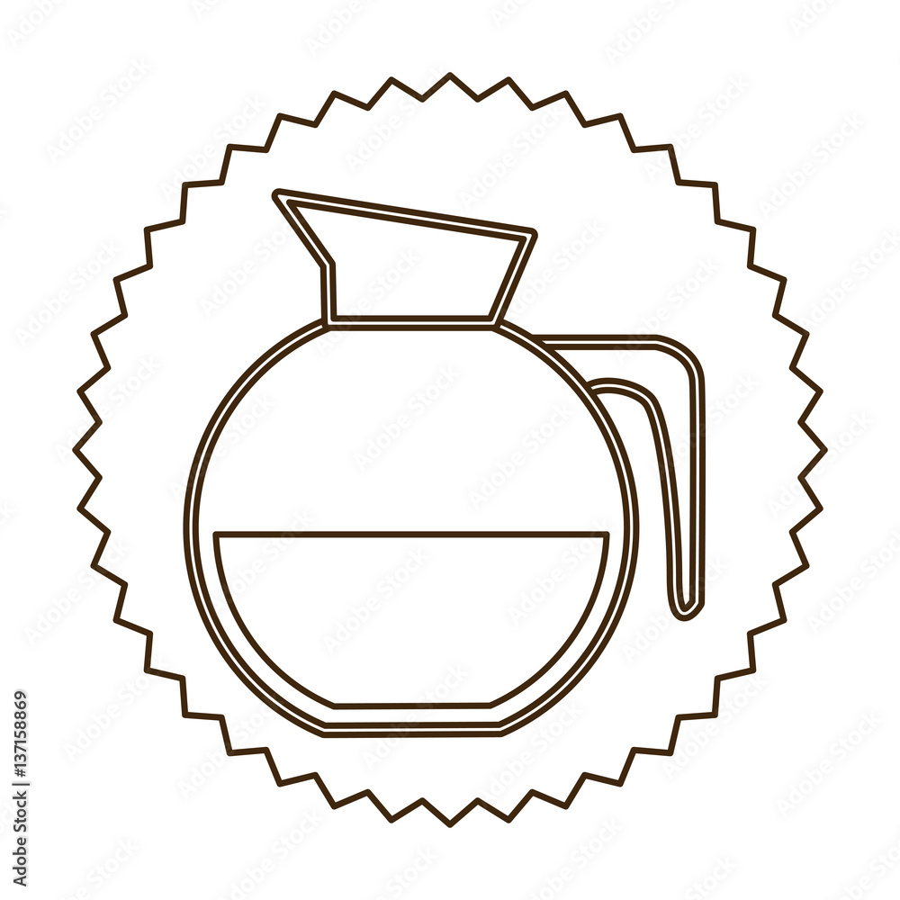 Obraz premium coffee jug icon image design, vector illustration