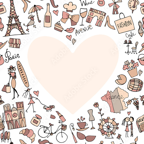 I love France. Sketch for your design