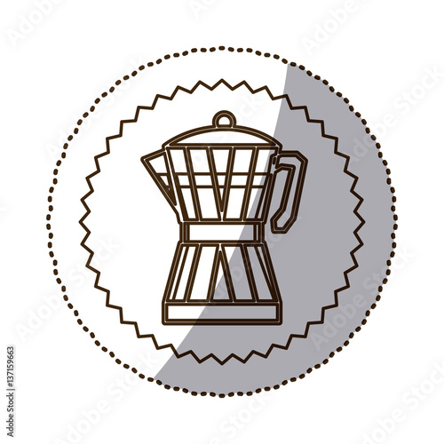 coffee moka pot icon image, vector illustration