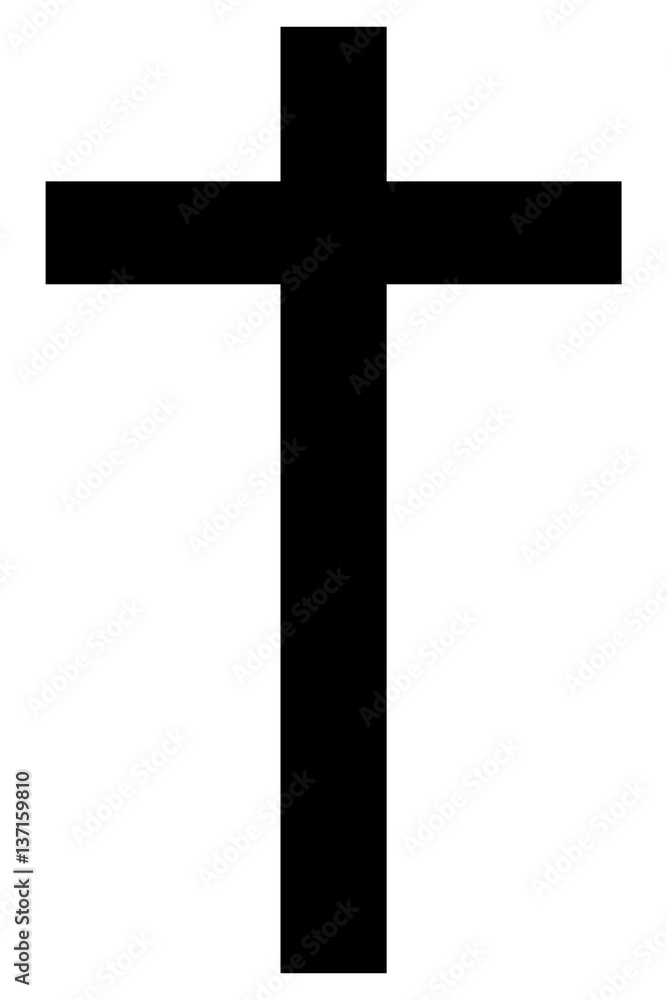 Drawn cross icon Religion Christianity