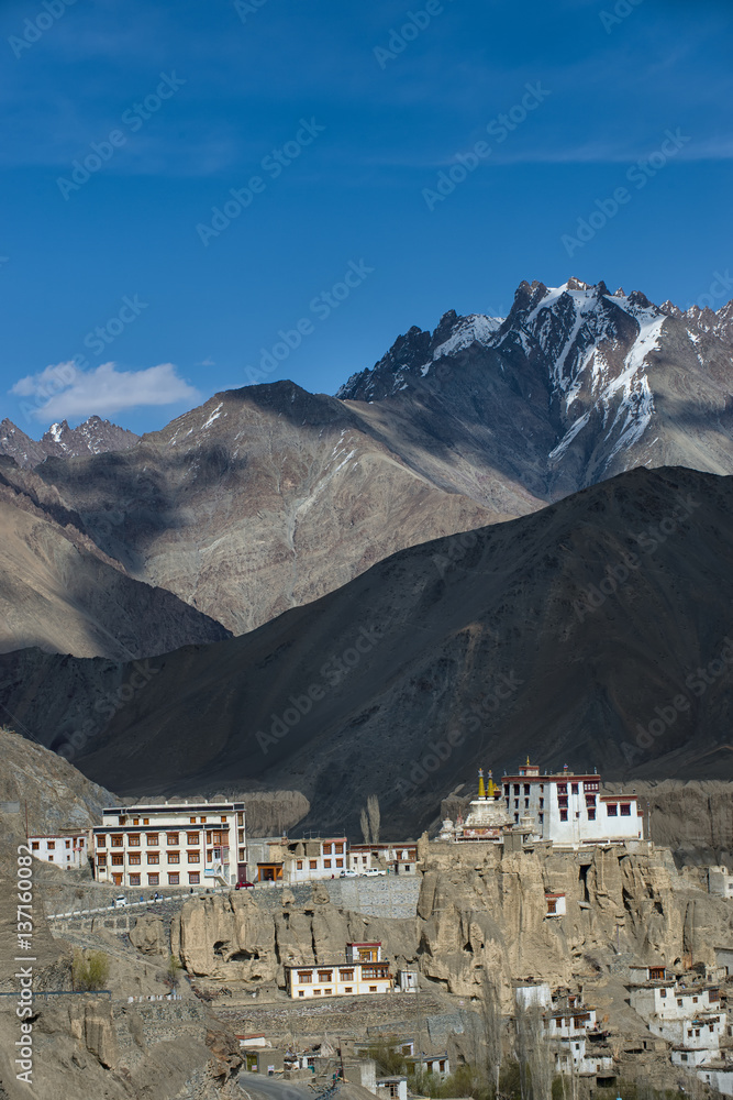 Panoramic view of Lamayuru monastery in Ladakh