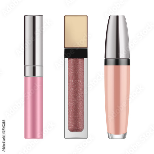 Mock-up of realistic lip gloss