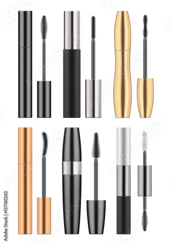 Mascara and types of brushes