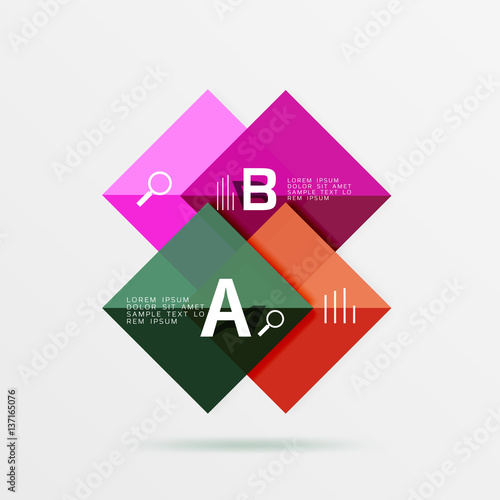 Overlapping square infographics Free Download Overlapping square infographics - GFXLoad