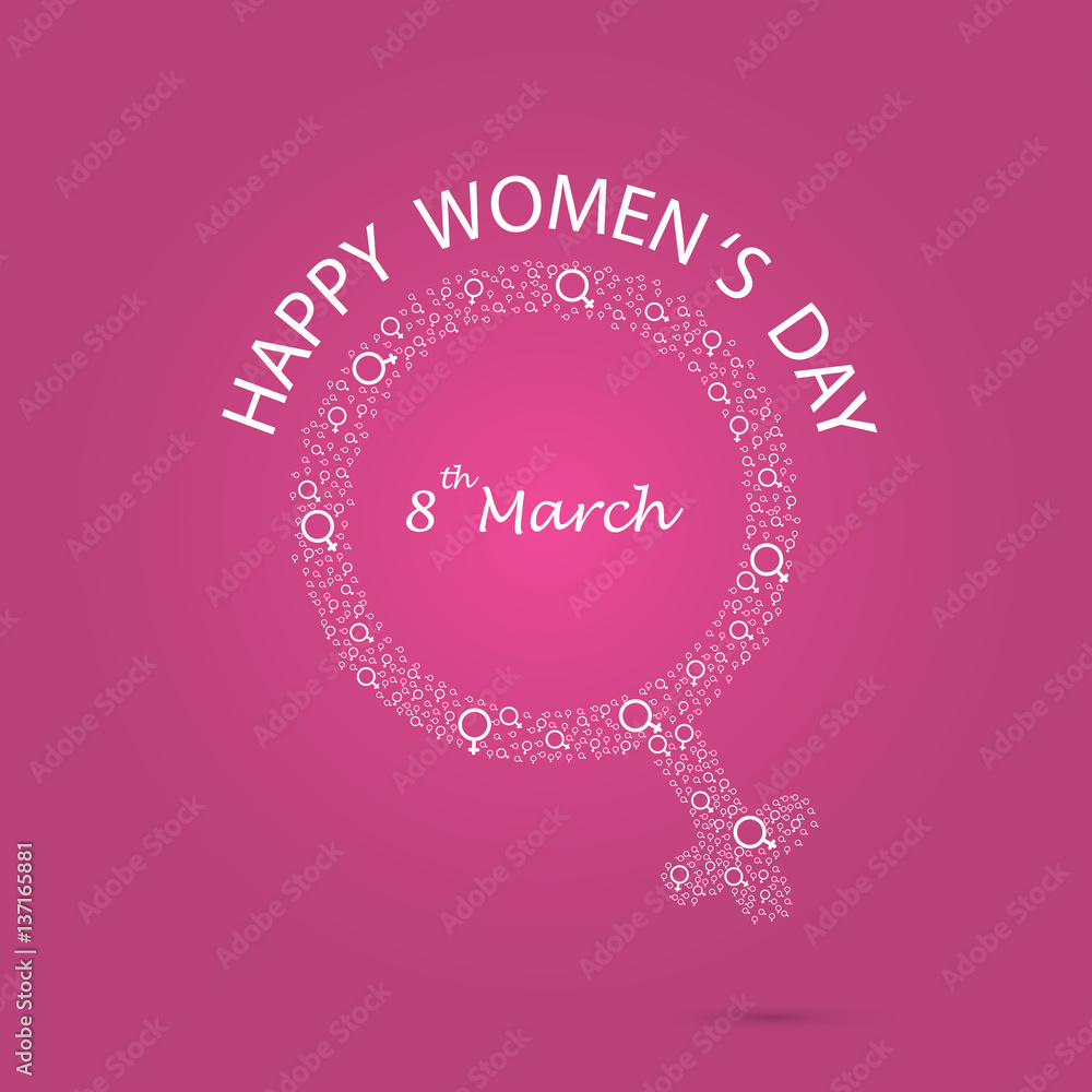 International women's day icon.Women's day symbol.Minimalistic design for international women's day concept.