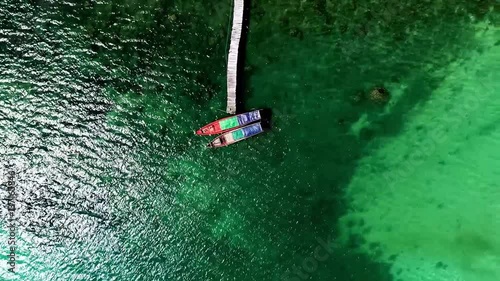 Zooming out to reveal the beautiful long beach of koh rong 