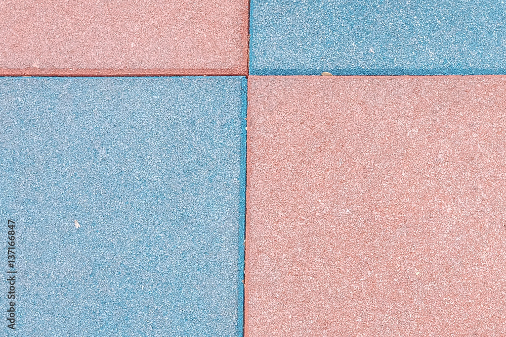 Fototapeta premium Close up rubber floor on playground in the park