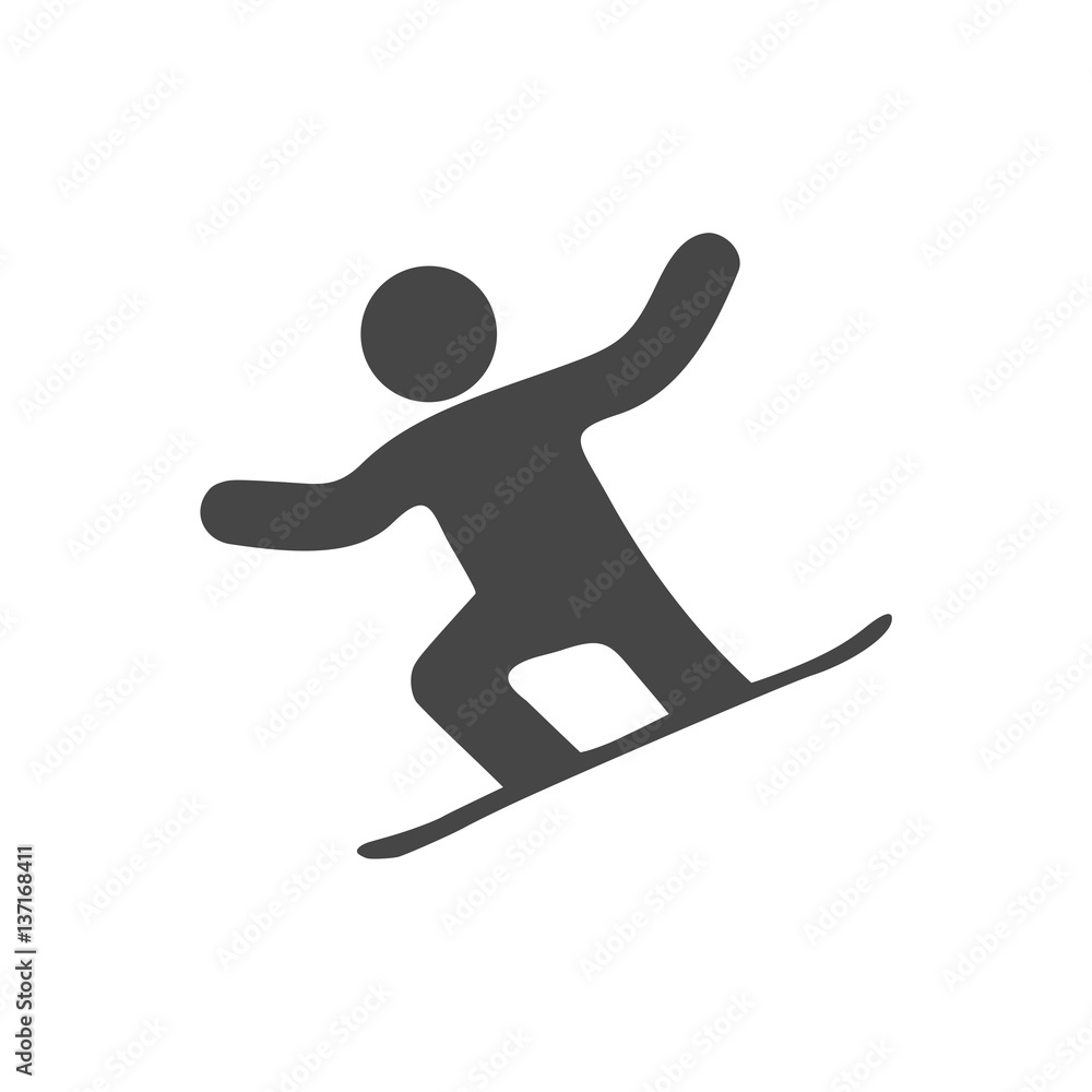 Snowboard Icon Flat Graphic Design - Illustration Snowboard Icon Flat Graphic Design - Illustration