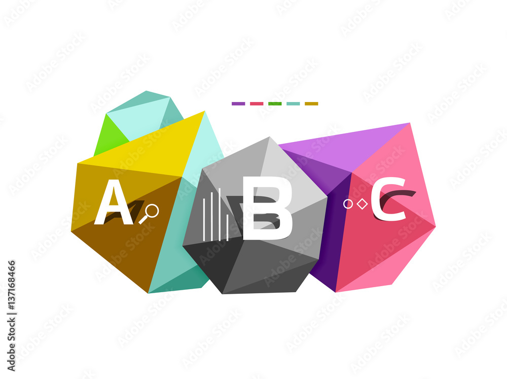 ABC infographics vector