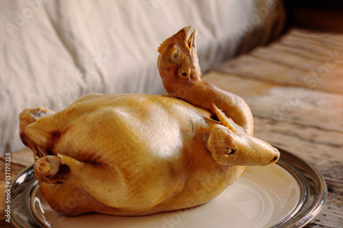 Fototapeta Naklejka Na Ścianę i Meble -  Chicken on table.