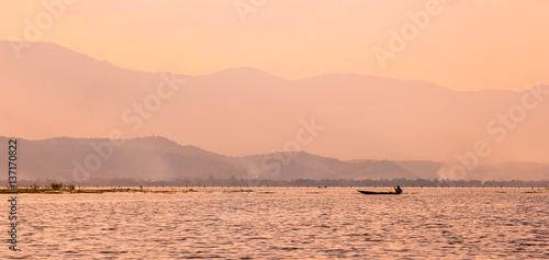 andscape mountain near by Lake