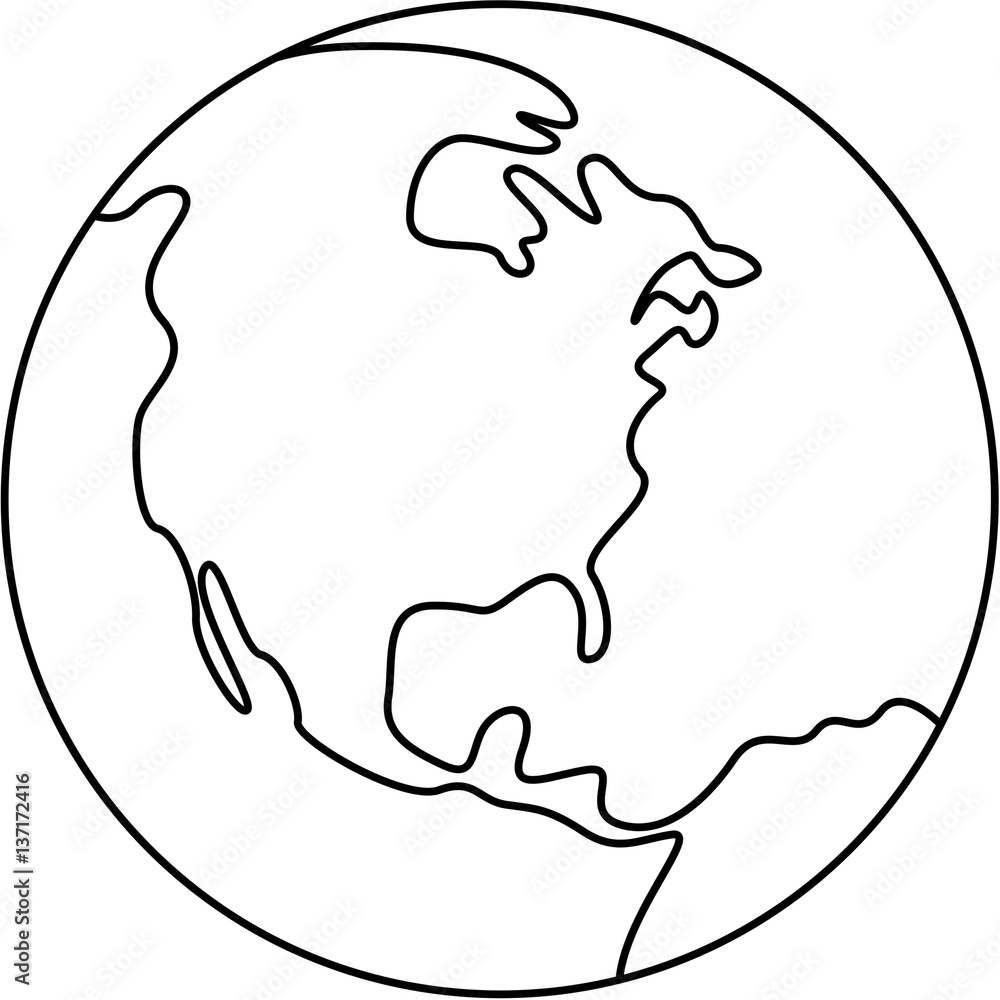 Planet Earth Line Art Planet Earth Line Art