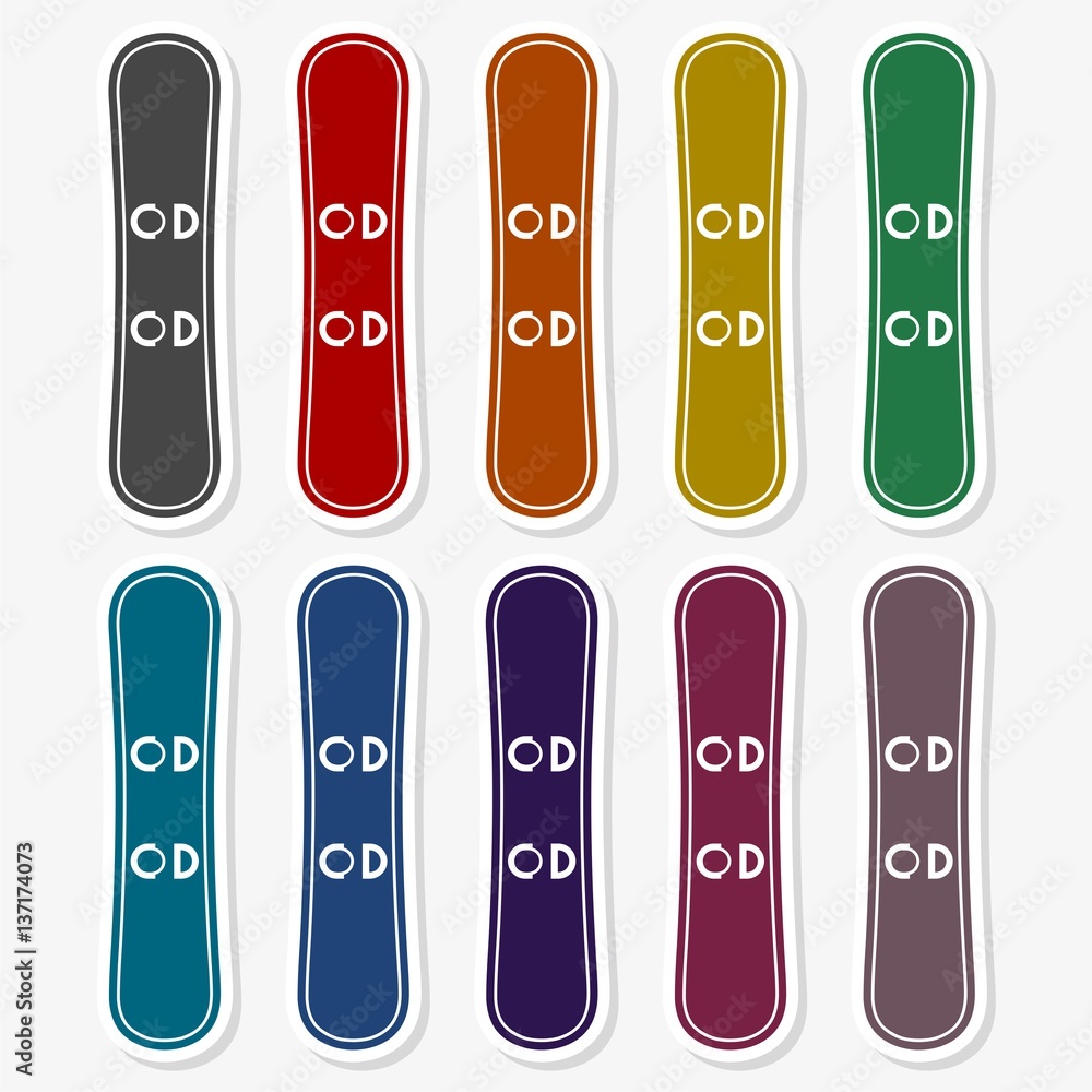 Snowboard Icon Flat Graphic Design Snowboard Icon Flat Graphic Design