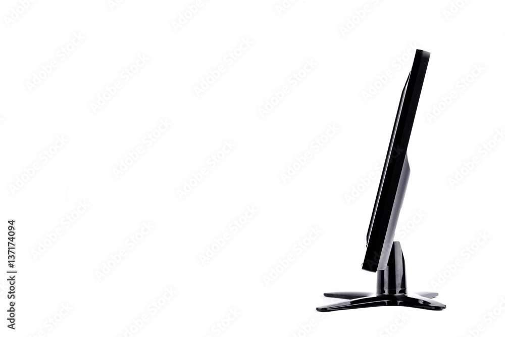 Side of the screen LED monitor computer display on white background hardware desktop technology isolated
Side of the screen LED monitor computer display on white background hardware desktop technology isolated
