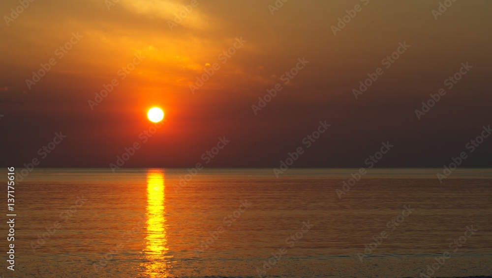 Sunrise and Twilight. Light morning sea.
Sunrise and Twilight. Light morning sea.