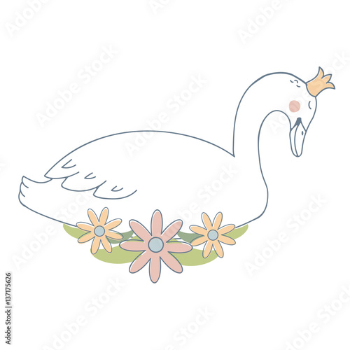 Swan Princess with Flowers